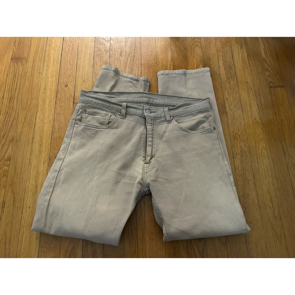 Levi's  505 Jeans Men 33X30 Tan Classic Straight Leg 5 Pocket Denim Regular Fit